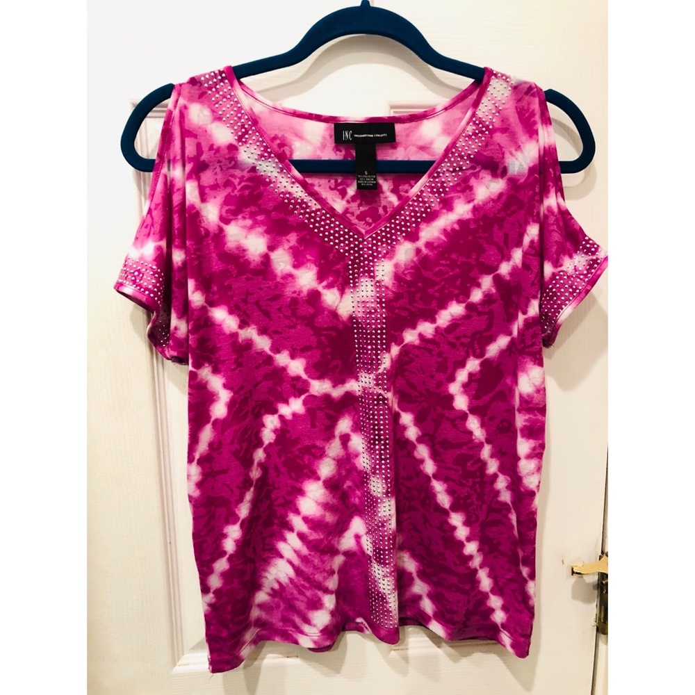 INC Cold Shoulder Embellished Top